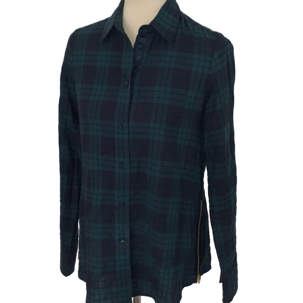 Harvey Faircloth Flannel Size Zip Button Down - Picture 4 of 12
